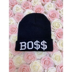Black BO$$ Beanie
